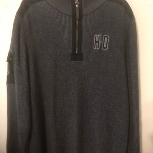 Harley Davidson 1/4 zip sweater